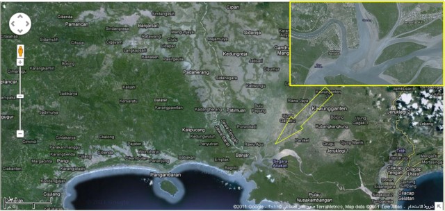 Peta Kampung Laut Versi Google, Banjarsari daerah Pondok, Pangandaran daerah Wisata